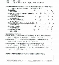 お客様の声(健康維持・体力UP/４0代女性)